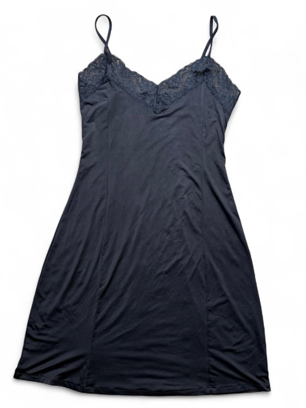 Vintage Jones New York Black Lace Slip Dress